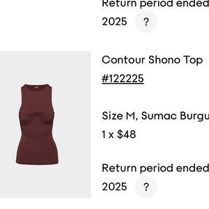 Aritzia Contour Shono Top - Sumac Burgundy